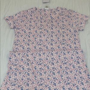 Mia & Tess Pink and Blue Floral Top